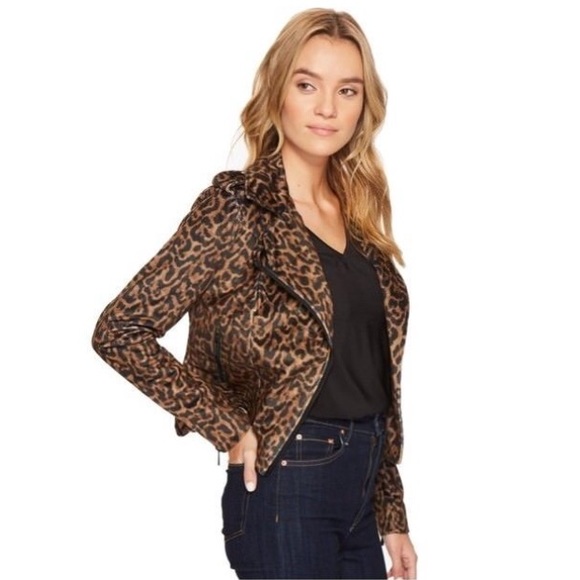 🏆HP🏆5 ⭐️NWT bebe Leopard Moto Jacket - Picture 3 of 8